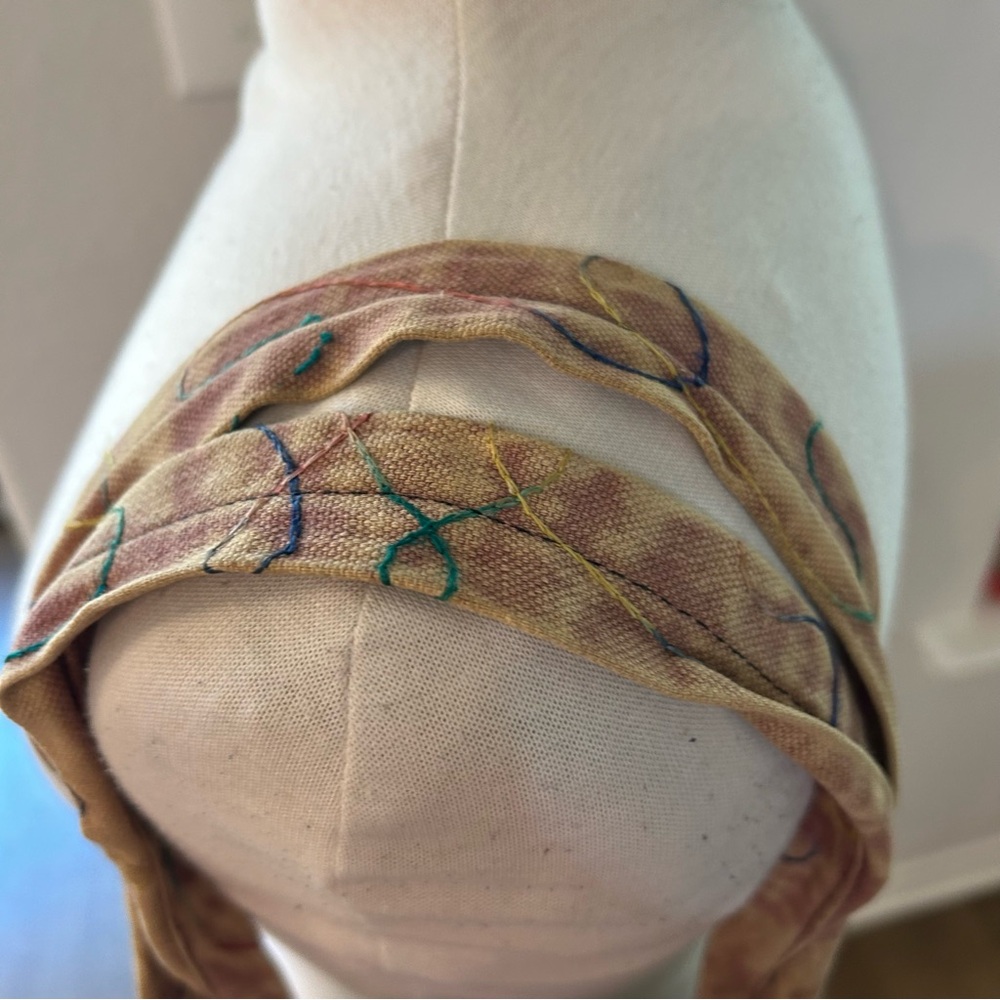 Multicolor Patchwork multimedia embroidered unbra… - image 6